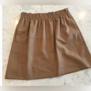 J. Crew Women's Factory Tan Paper Bag Wool Blend Sidewalk Mini Skirt